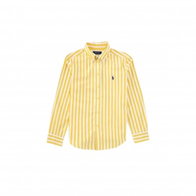 POLO RALPH LAUREN STRIPED SINGLE-BREASTED LONG-SLEEVE COTTON SHIRT 710817005